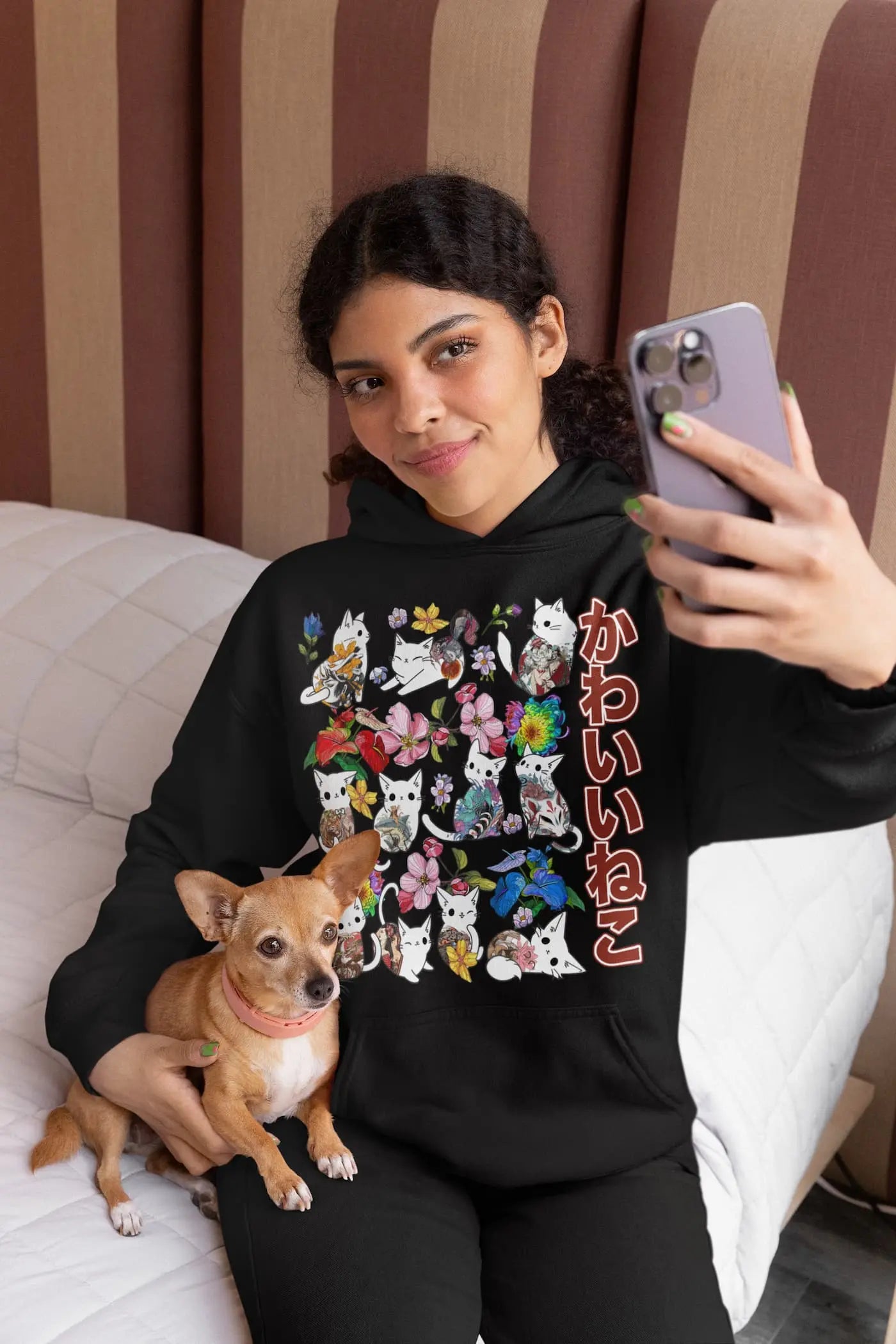 Japanese Cat Graphic Tee Shirt, Hoodie Sweatshirt