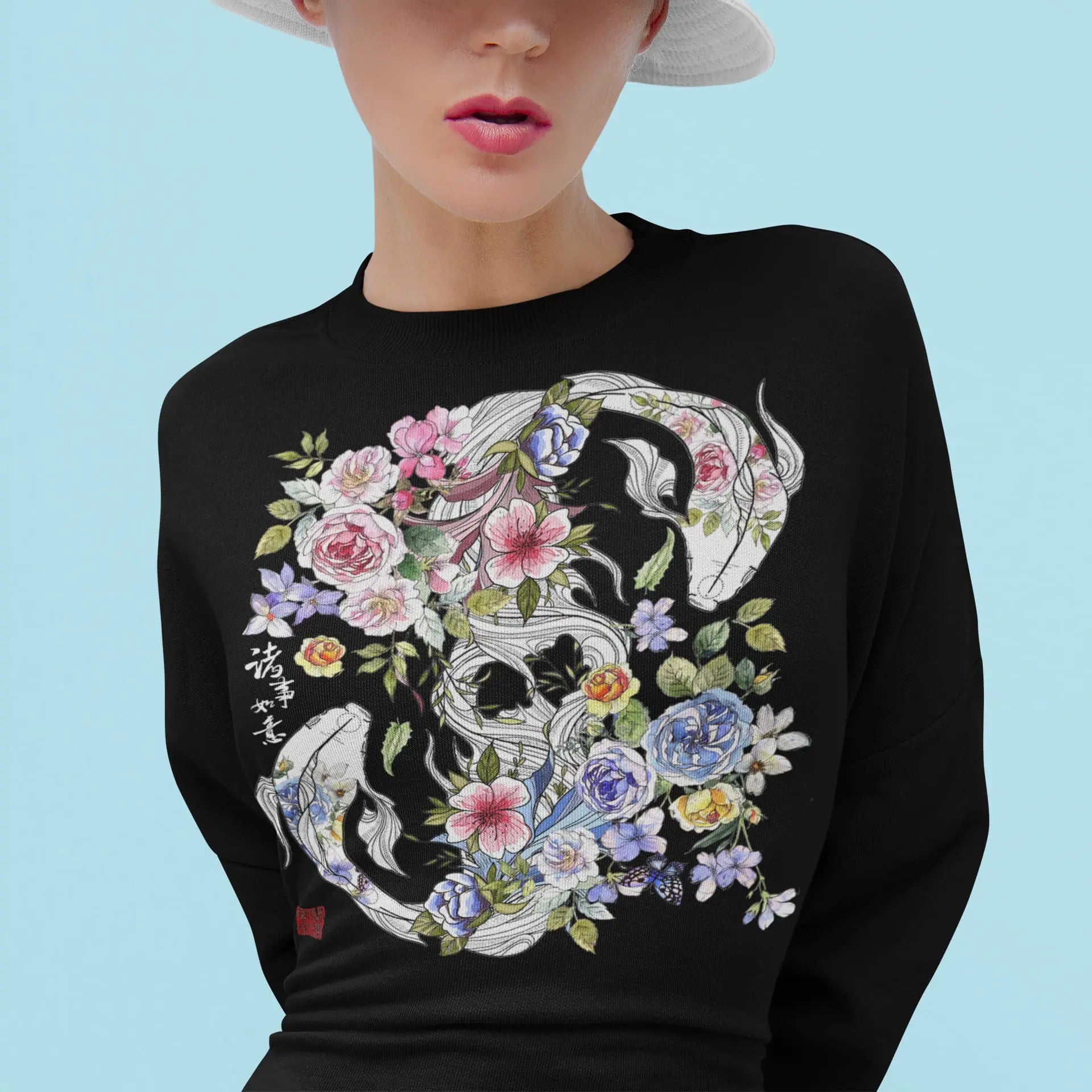 Koi Fish Yin Yang Graphic Tee Shirt, Hoodie Sweatshirt