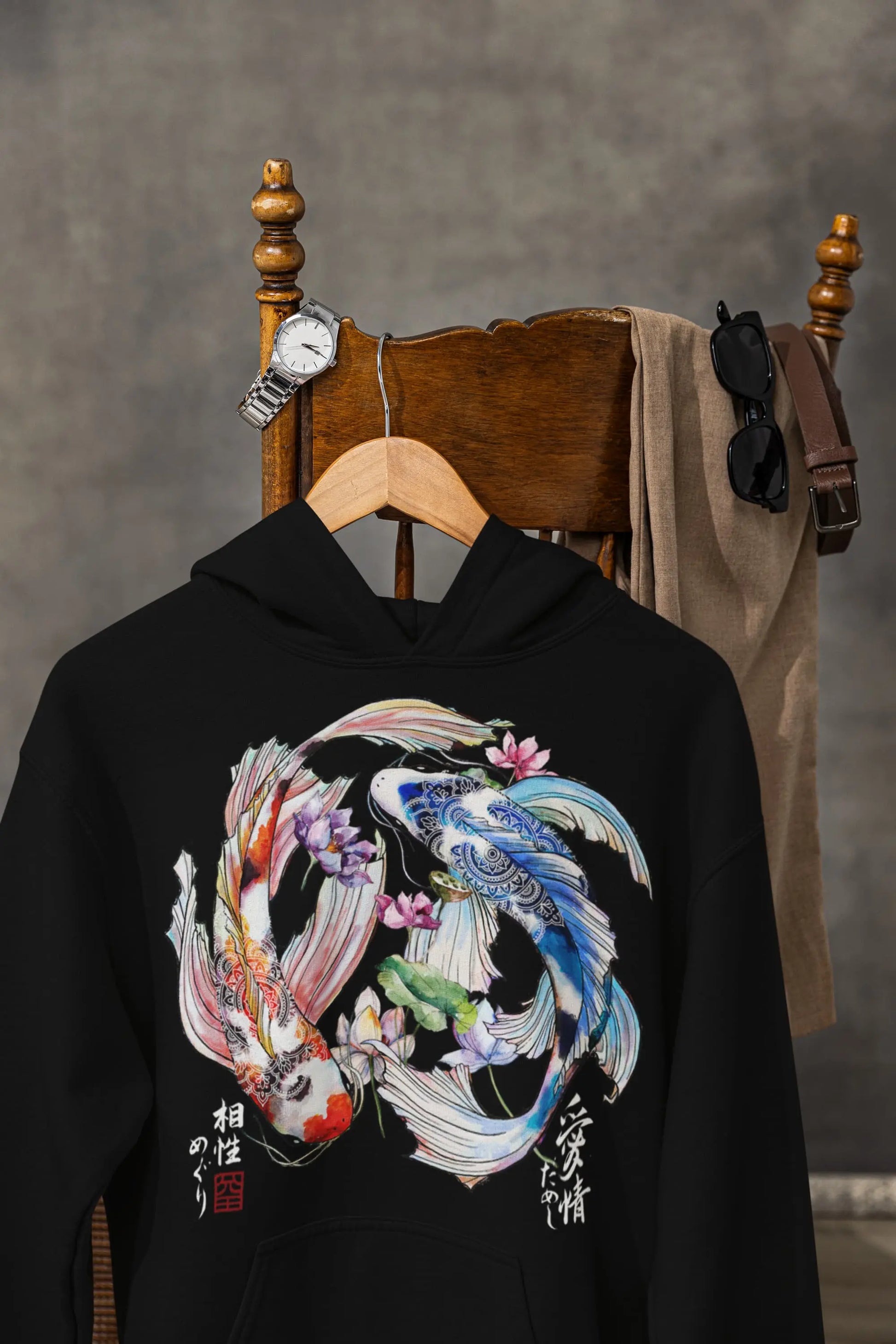Koi Fish Graphic Tee Shirt, Hoodie Sweatshirt