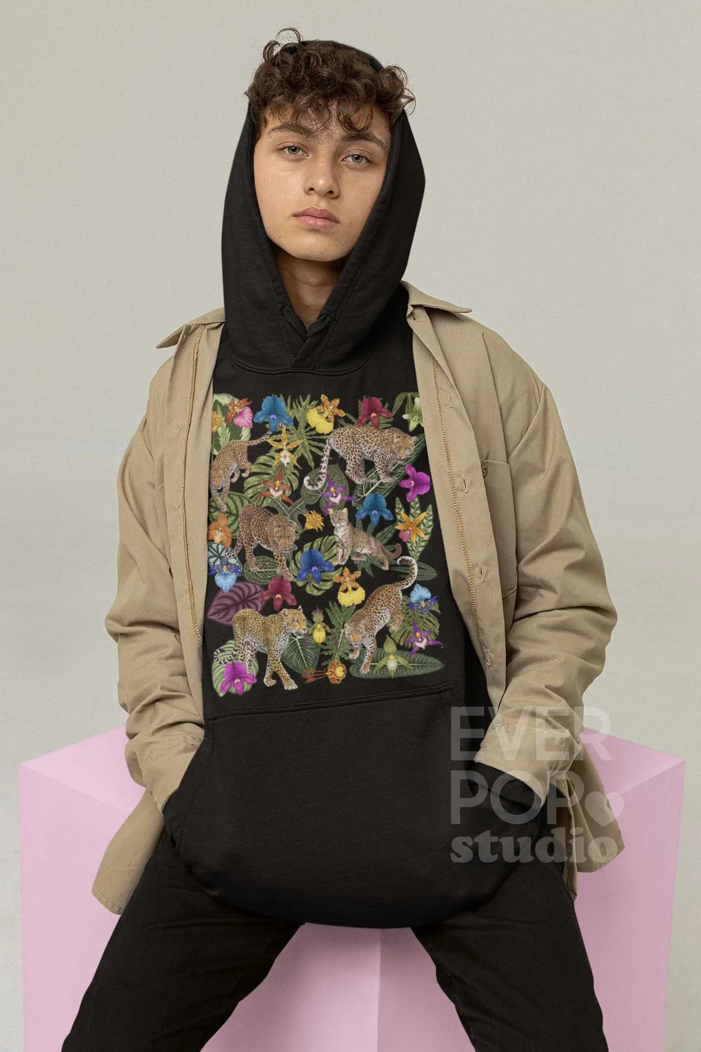 Leopard Cheetah Graphic Tee Shirt, Hoodie Sweatshirt