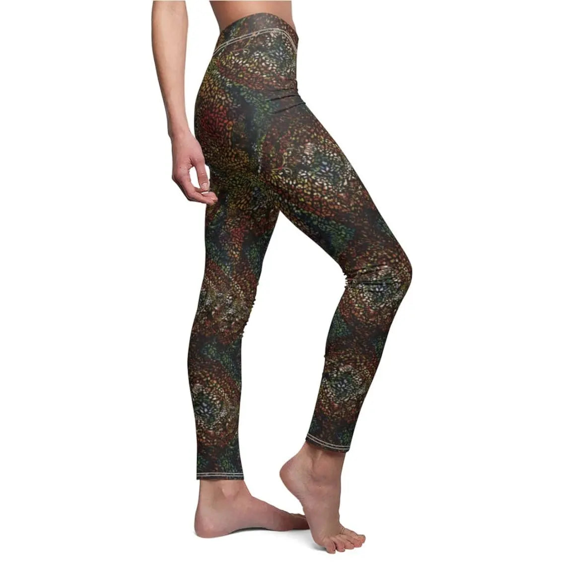 Leopard Print Leggings: Abstract Tie Dye Yoga Pants