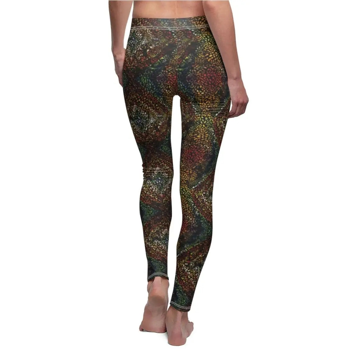 Leopard Print Leggings: Abstract Tie Dye Yoga Pants