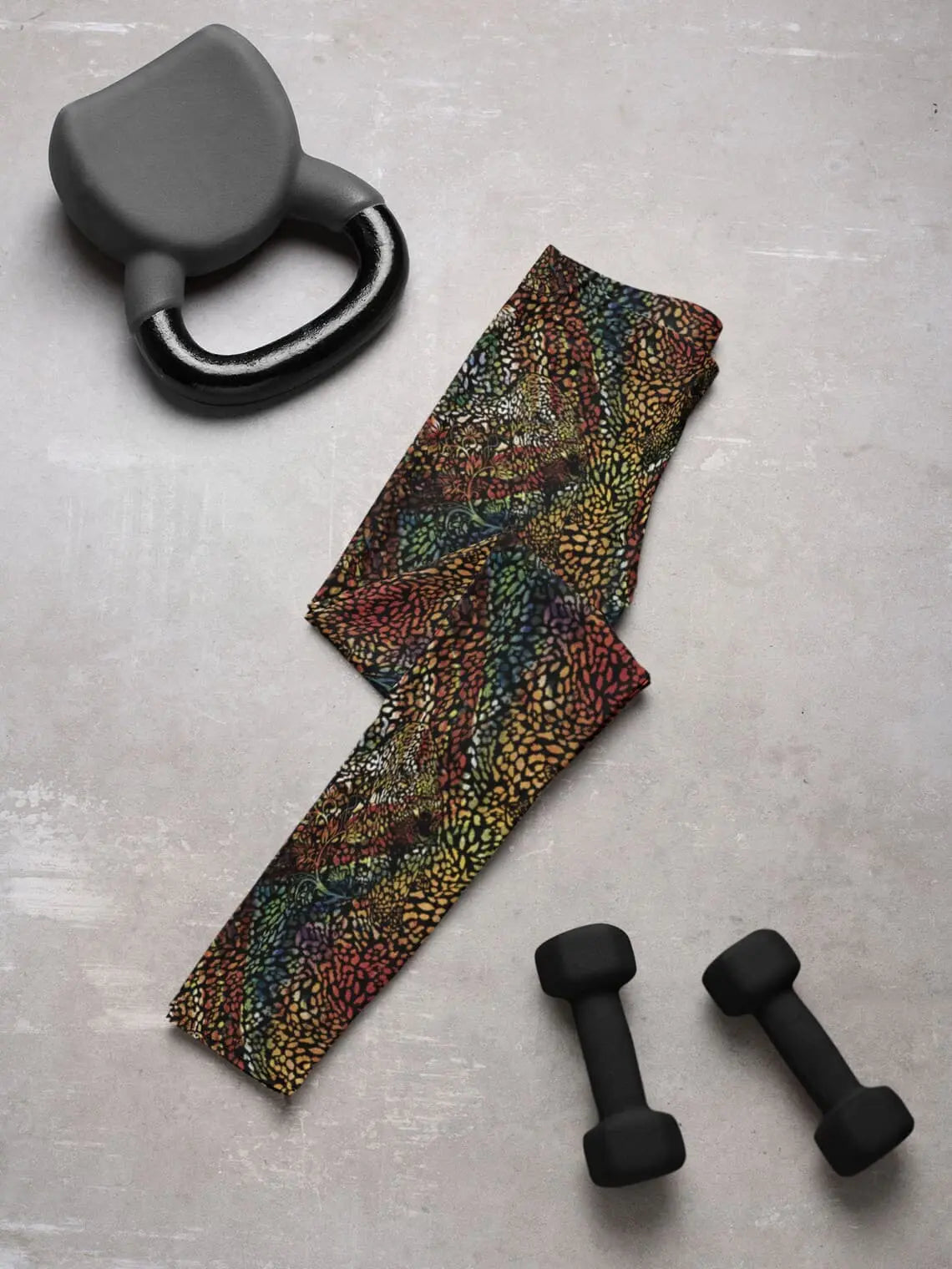 Leopard Print Leggings: Abstract Tie Dye Yoga Pants