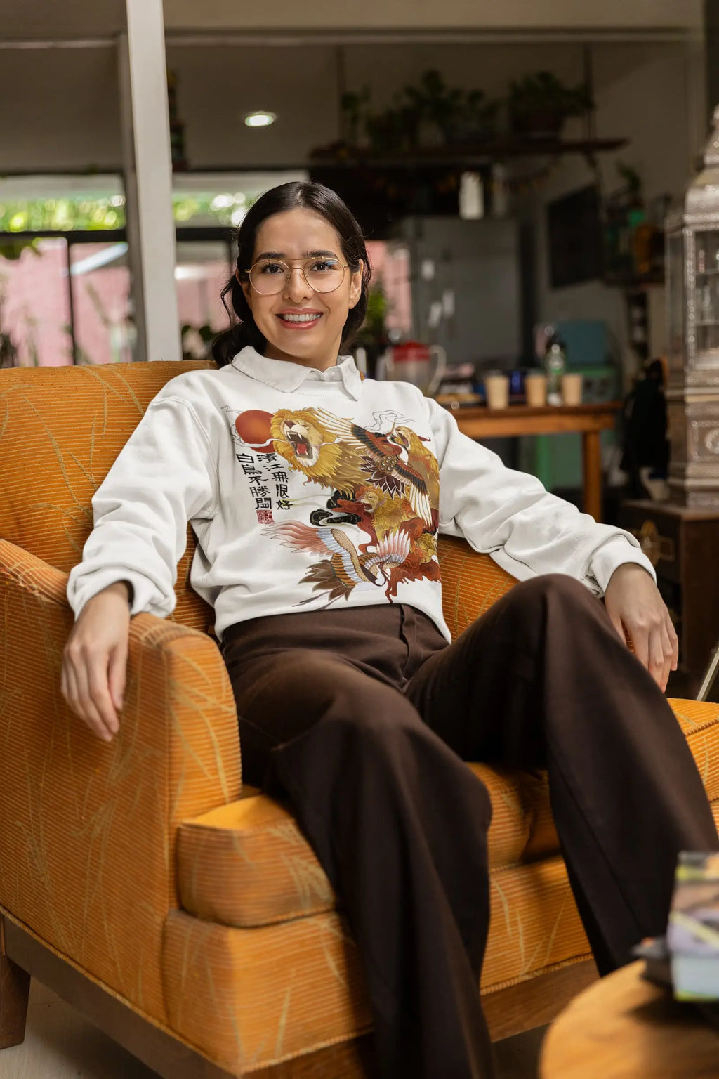 Lion Crane Graphic Tee Shirt, Hoodie Sweatshirt