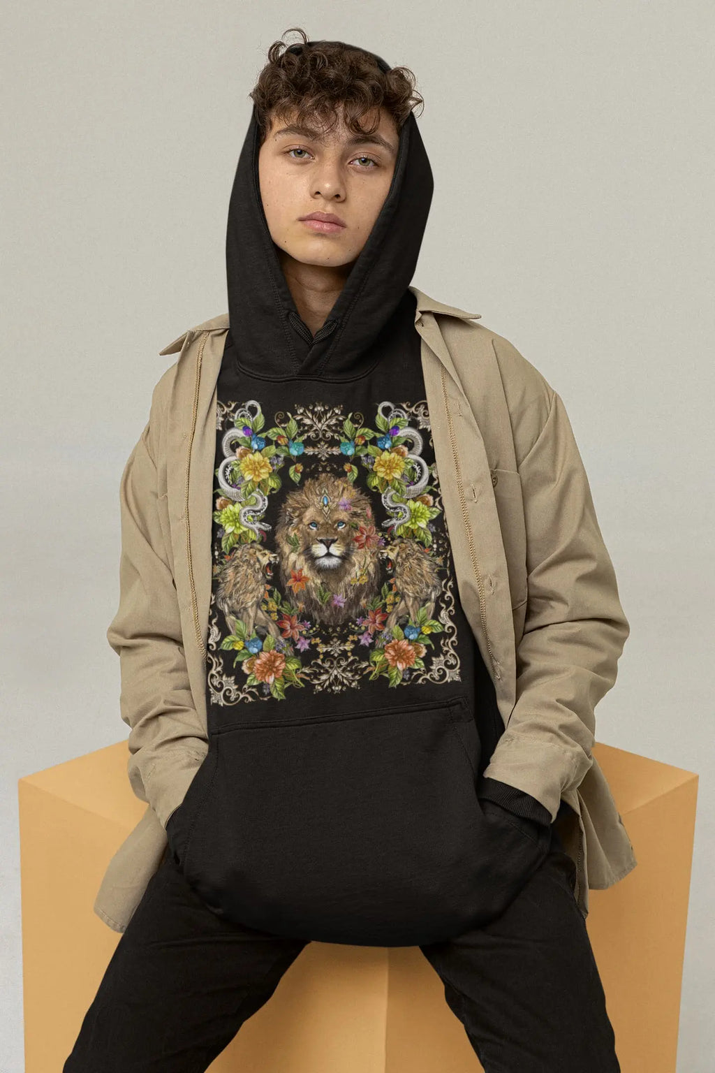 Lion Animal Graphic Tee Shirt, Hoodie Sweatshirt