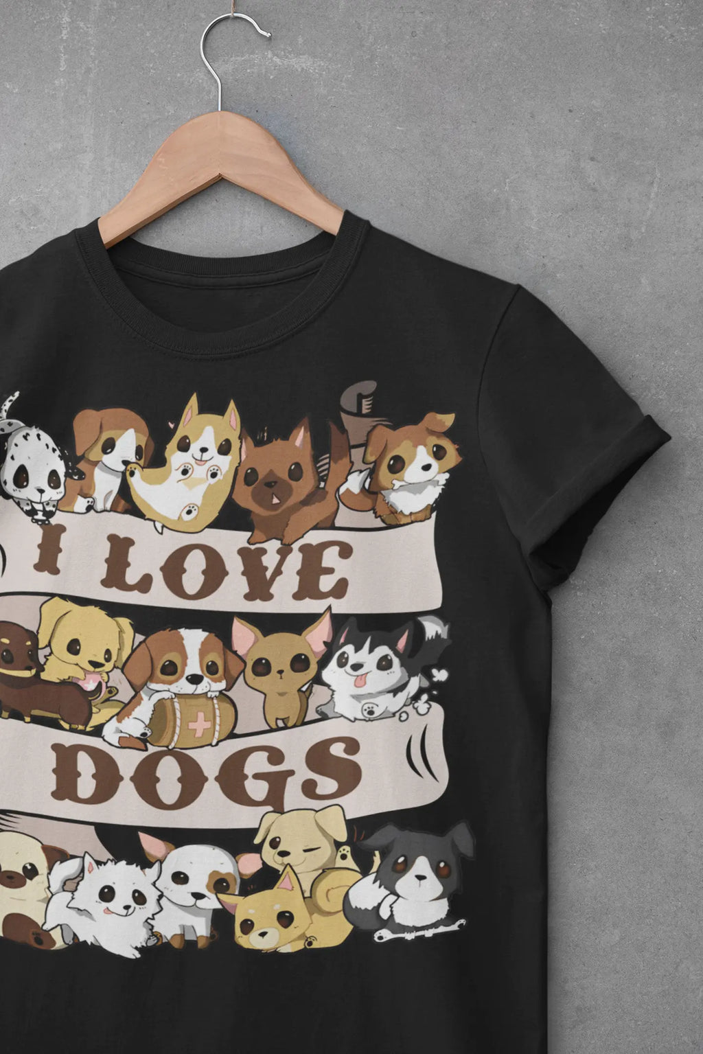 I Love Dogs-Puppy Friends Graphic Tee Shirt, Hoodie Sweatshirt