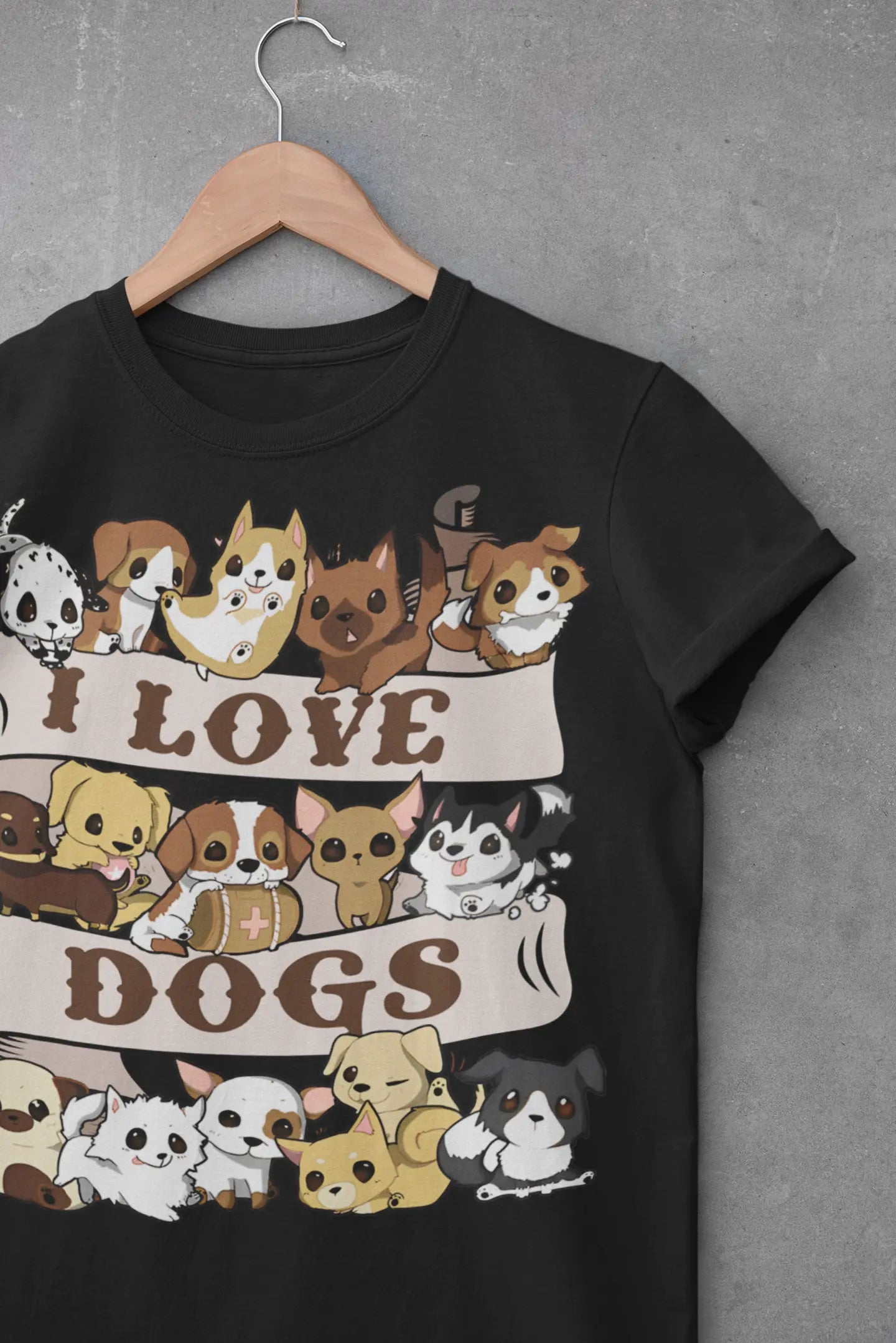 I Love Dogs-Puppy Friends Graphic Tee Shirt, Hoodie Sweatshirt