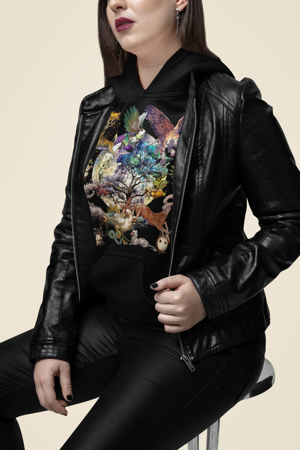 Mystical Animal Woodland Graphic Tee shirt, Hoodie Sweatshirt