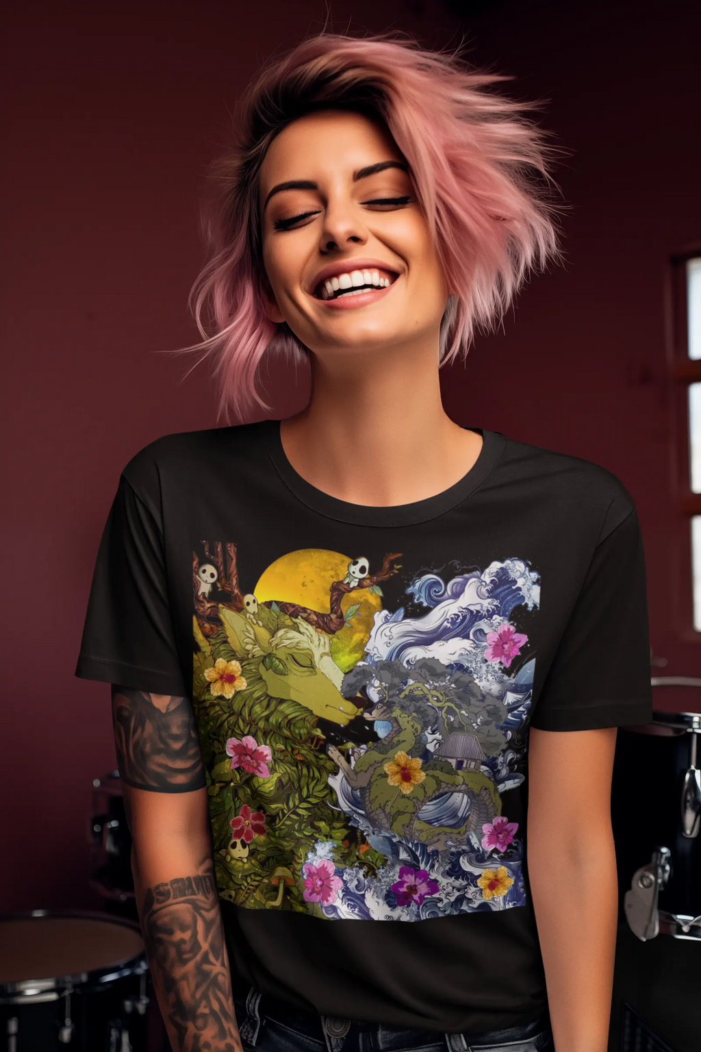 Anime Mountain Graphic Tee Shirt, Hoodie Sweatshirt