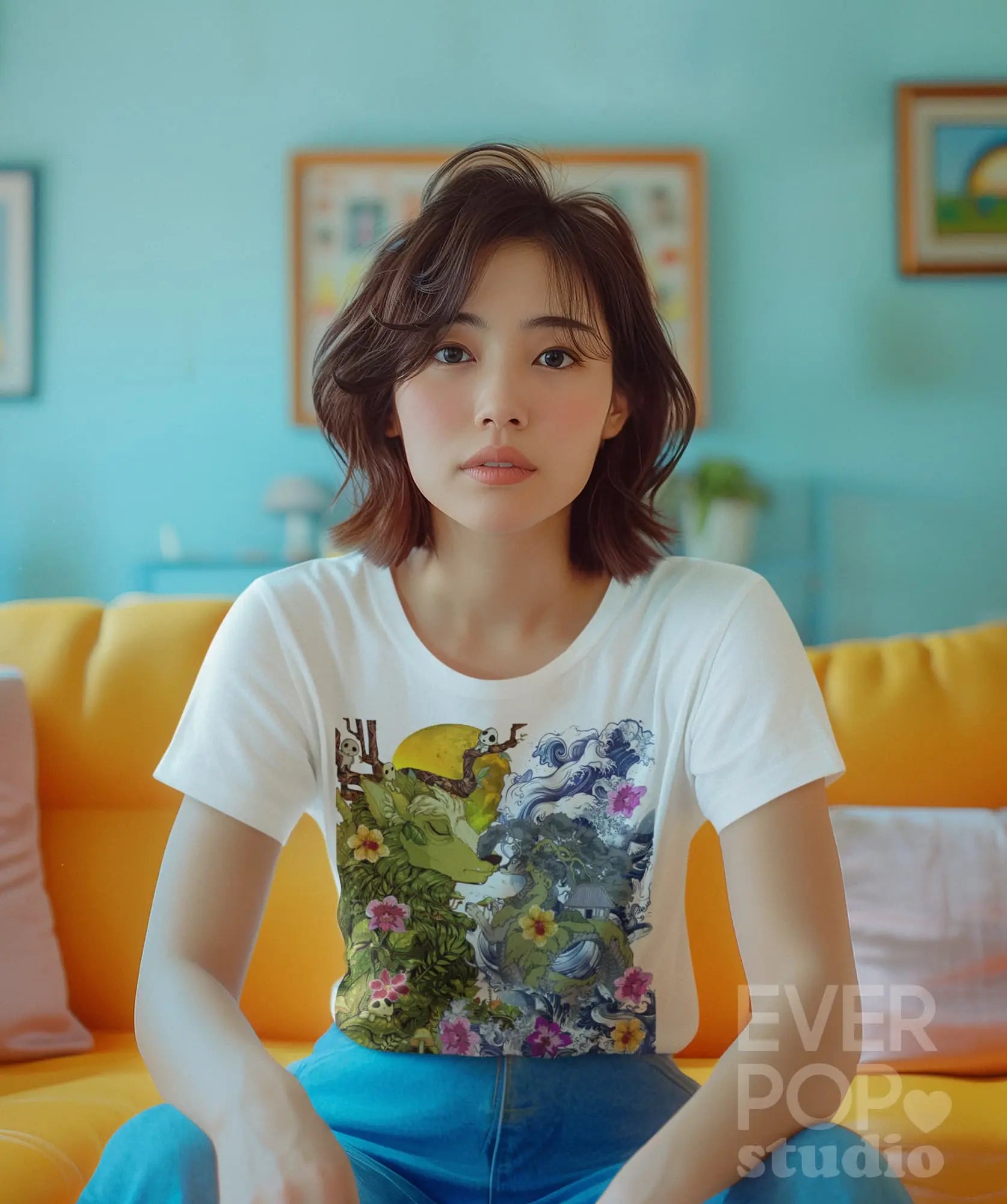 Anime Mountain Graphic Tee Shirt, Hoodie Sweatshirt