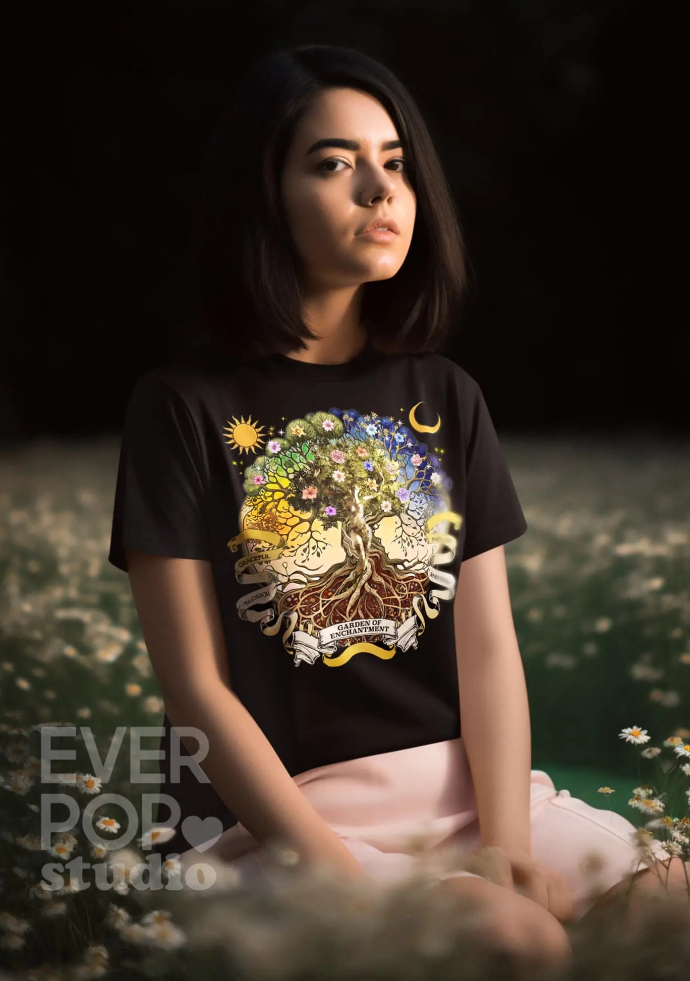 Witch Magic Tree Graphic Tee Shirt, Hoodie Sweatshirt