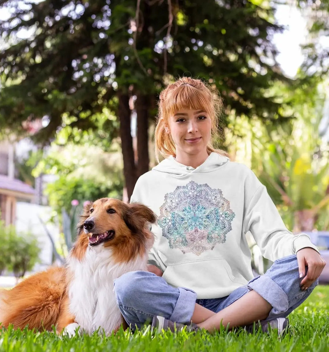 Colorful Mandala Graphic Tee Shirt, Hoodie Sweatshirt