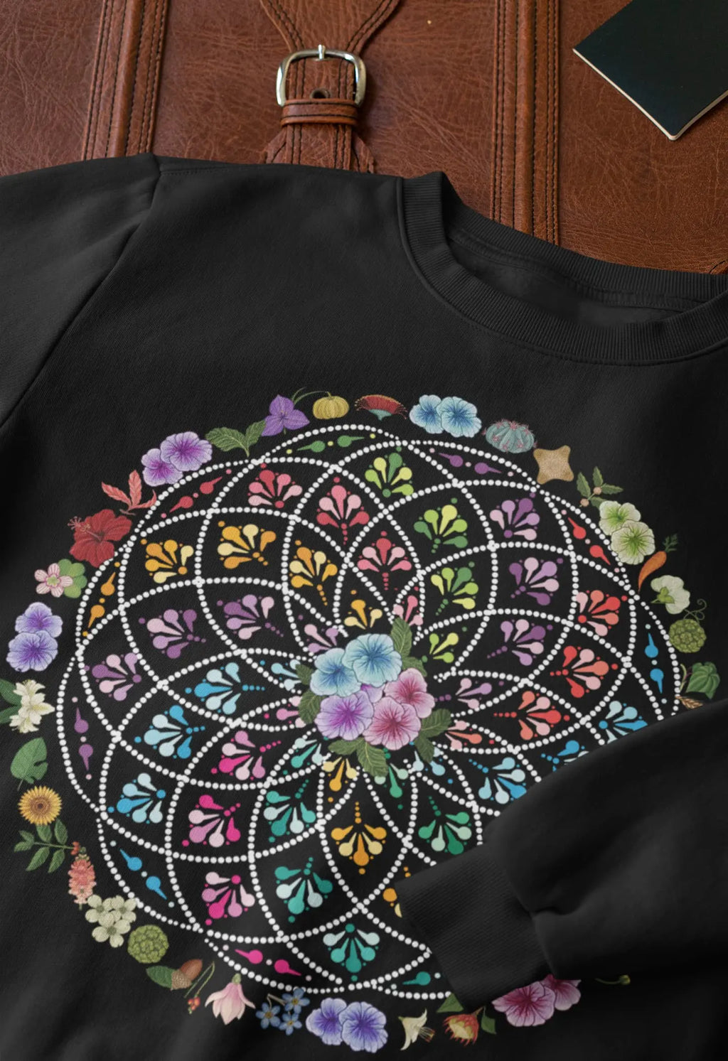 Floral Mandala Graphic Tee Shirt, Hoodie Sweatshirt