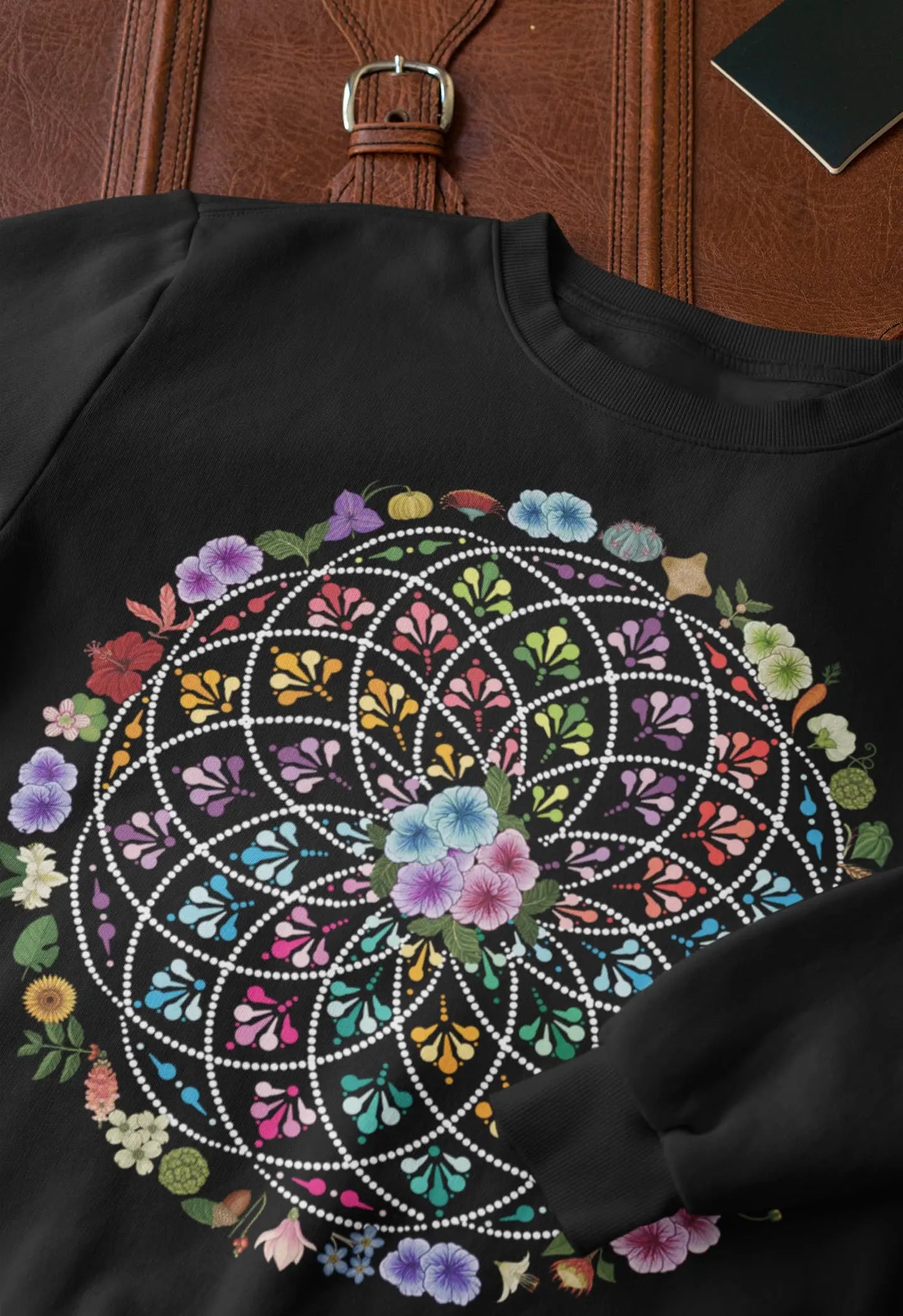 Floral Mandala Graphic Tee Shirt, Hoodie Sweatshirt