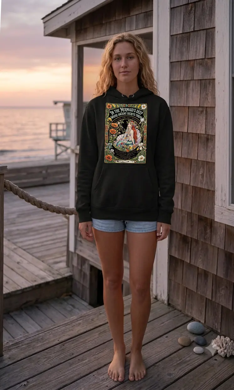 Mermaid Cottagecore Graphic Tee shirt, Hoodie Sweatshirt