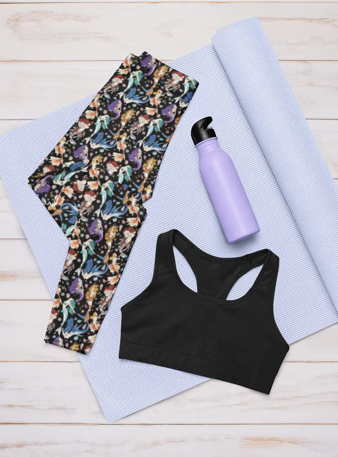 Sea Mermaid Leggings: Beach Witch Pattern, Fantasy Graphic