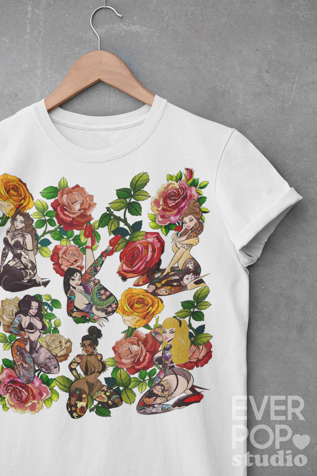 Tattoo Retro Vintage Pin-Up Girls Graphic Tee Shirt, Hoodie Sweatshirt