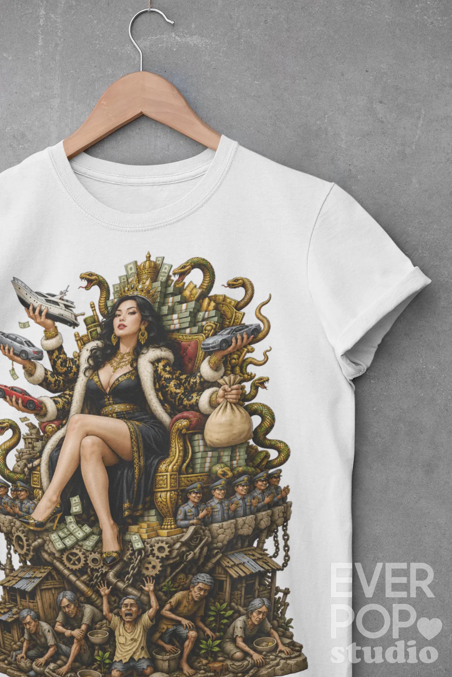 Queen of Greed Graphic Tee Shirt, Hoodie Sweatshirt