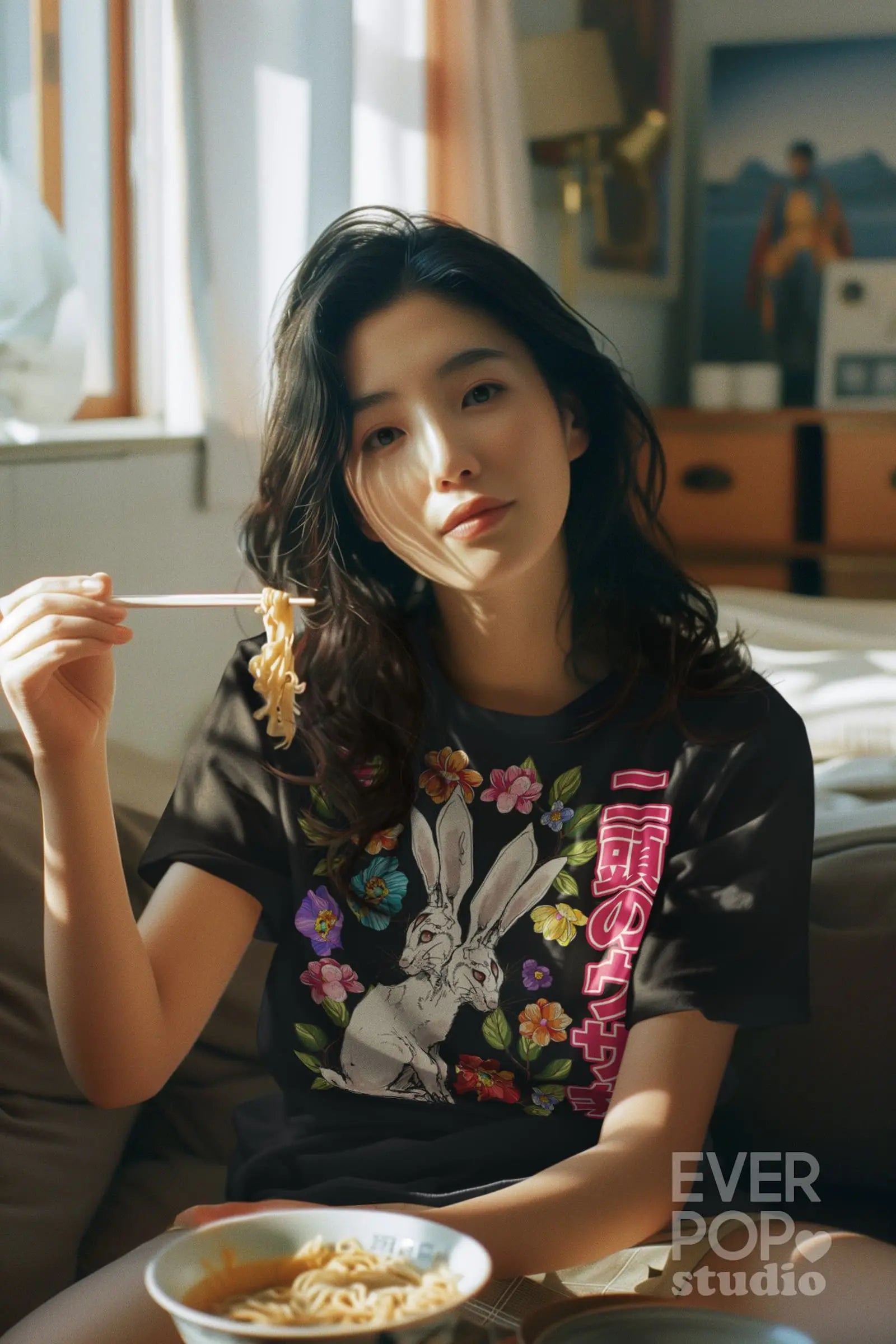 Monster Bunny Rabbit Graphic Tee Shirt, Hoodie Sweatshirt