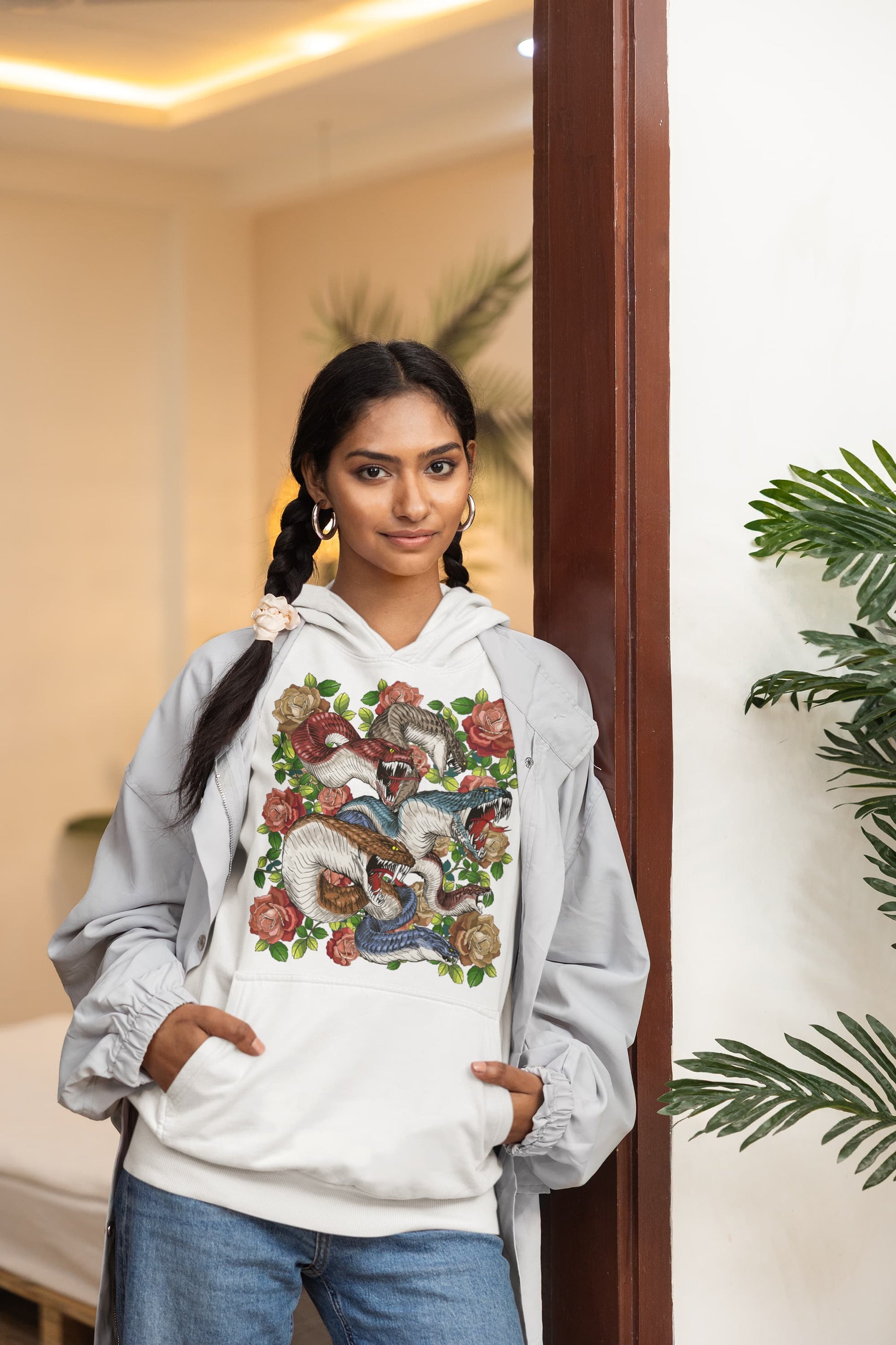 Multi-Head Snake Graphic Tee Shirt, Hoodie Sweatshirt