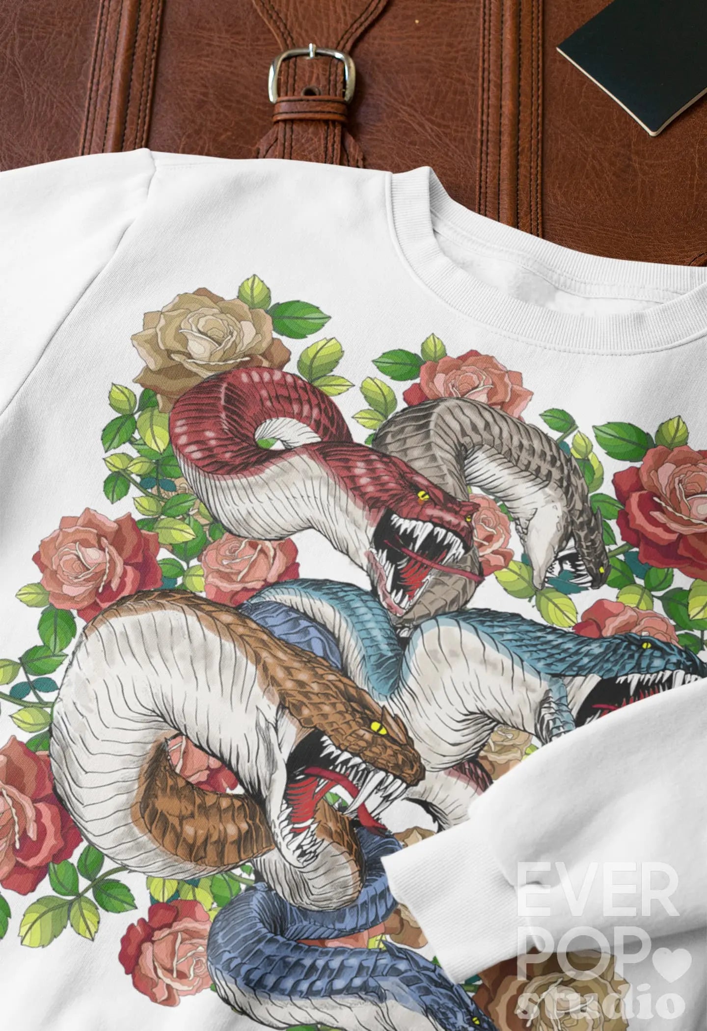 Multi-Head Snake Graphic Tee Shirt, Hoodie Sweatshirt