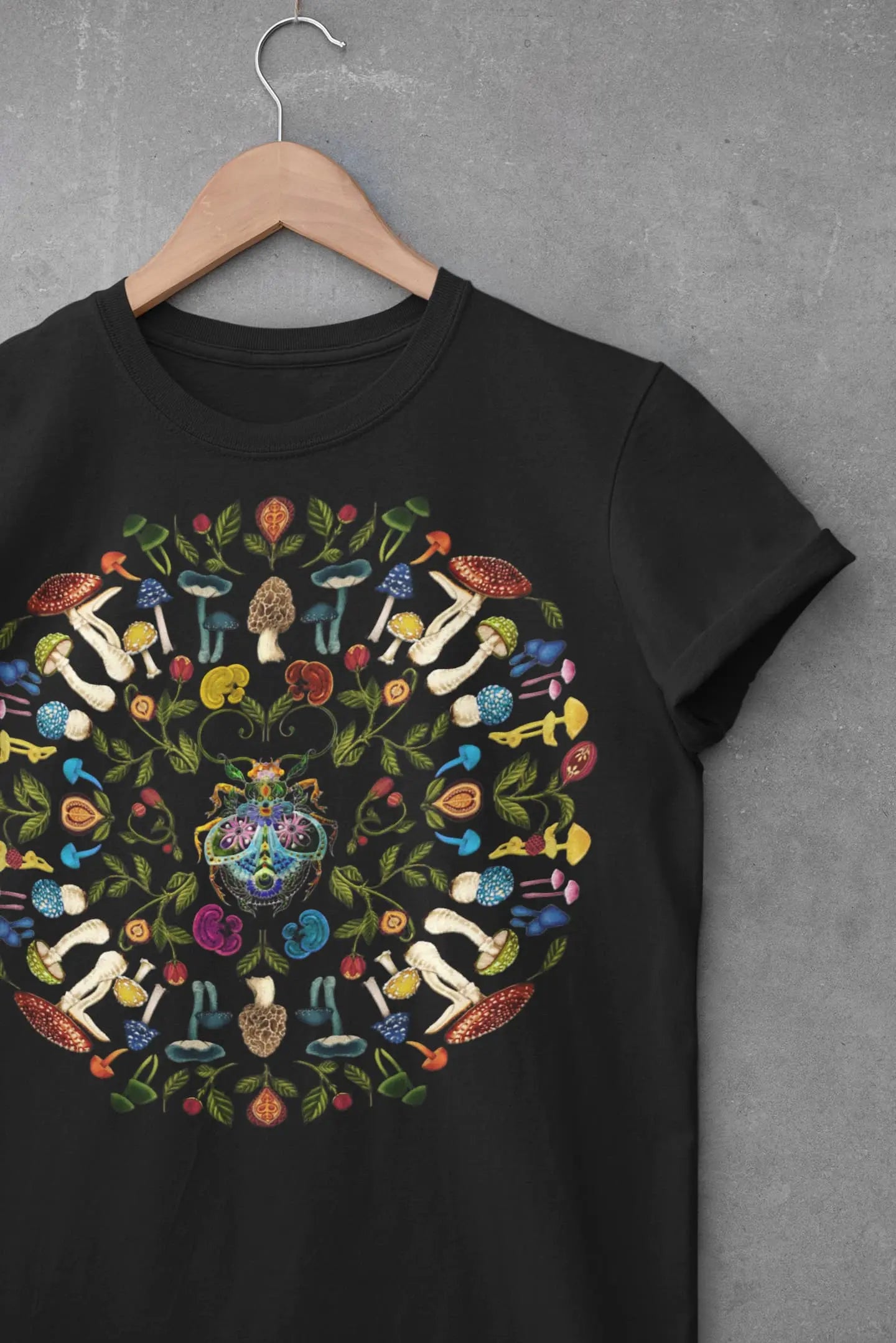 Mushroom Mandala Graphic Tee Shirt, Hoodie Sweatshirt