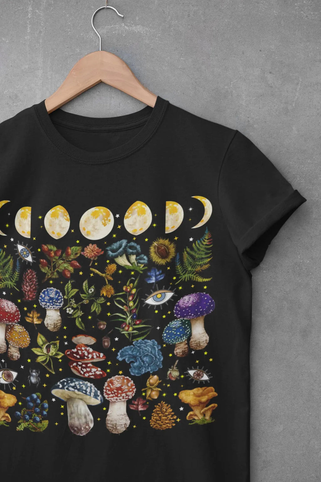 Moon Mushroom Graphic Tee Shirt, Hoodie Sweatshirt