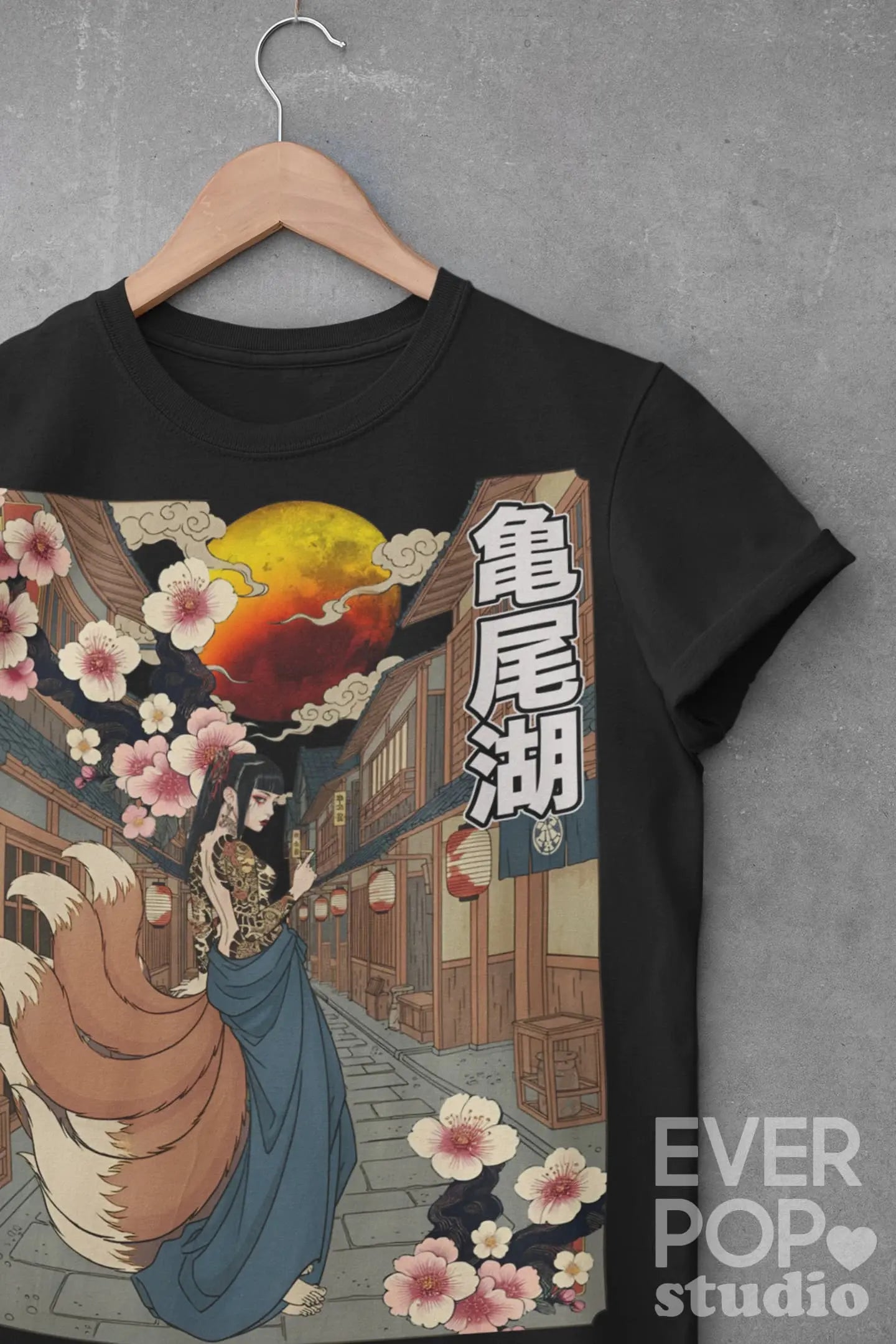 Nine-Tailed Fox Lady Graphic Tee Shirt, Hoodie Sweatshirt