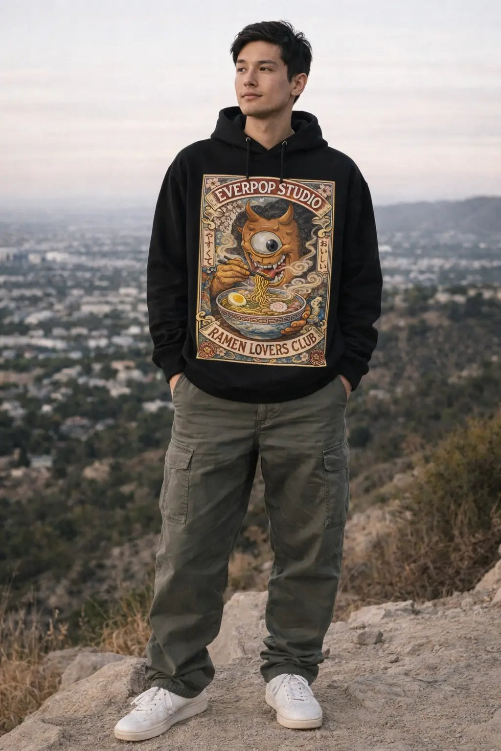 Japanese One Eye Demon Ramen Graphic Tee Shirt, Hoodie Sweatshirt