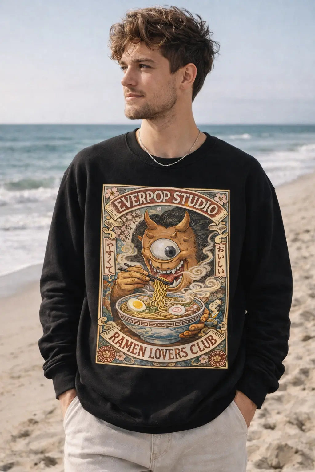 Japanese One Eye Demon Ramen Graphic Tee Shirt, Hoodie Sweatshirt