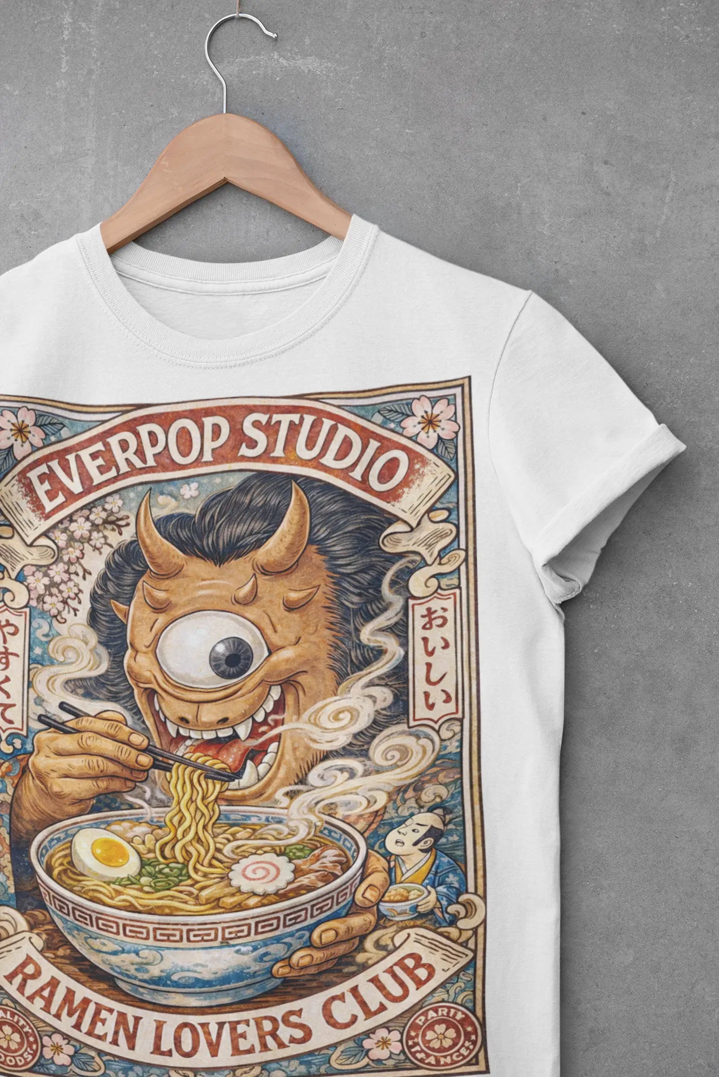 Japanese One Eye Demon Ramen Graphic Tee Shirt, Hoodie Sweatshirt