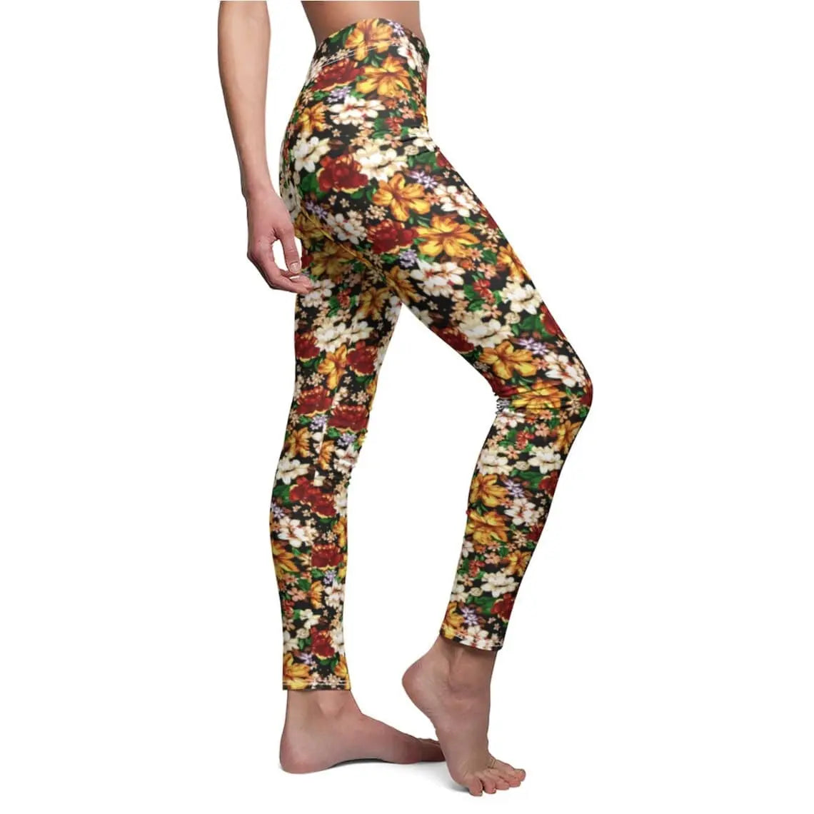 Floral Print Leggings: Women's Activewear Yoga Pants