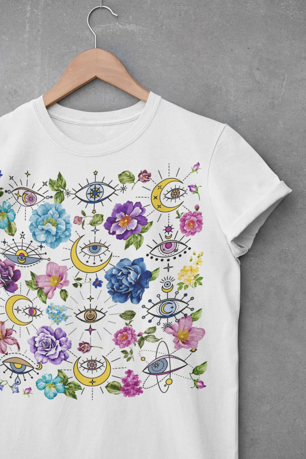 Moon Evil Eye Graphic Tee Shirt, Hoodie Sweatshirt