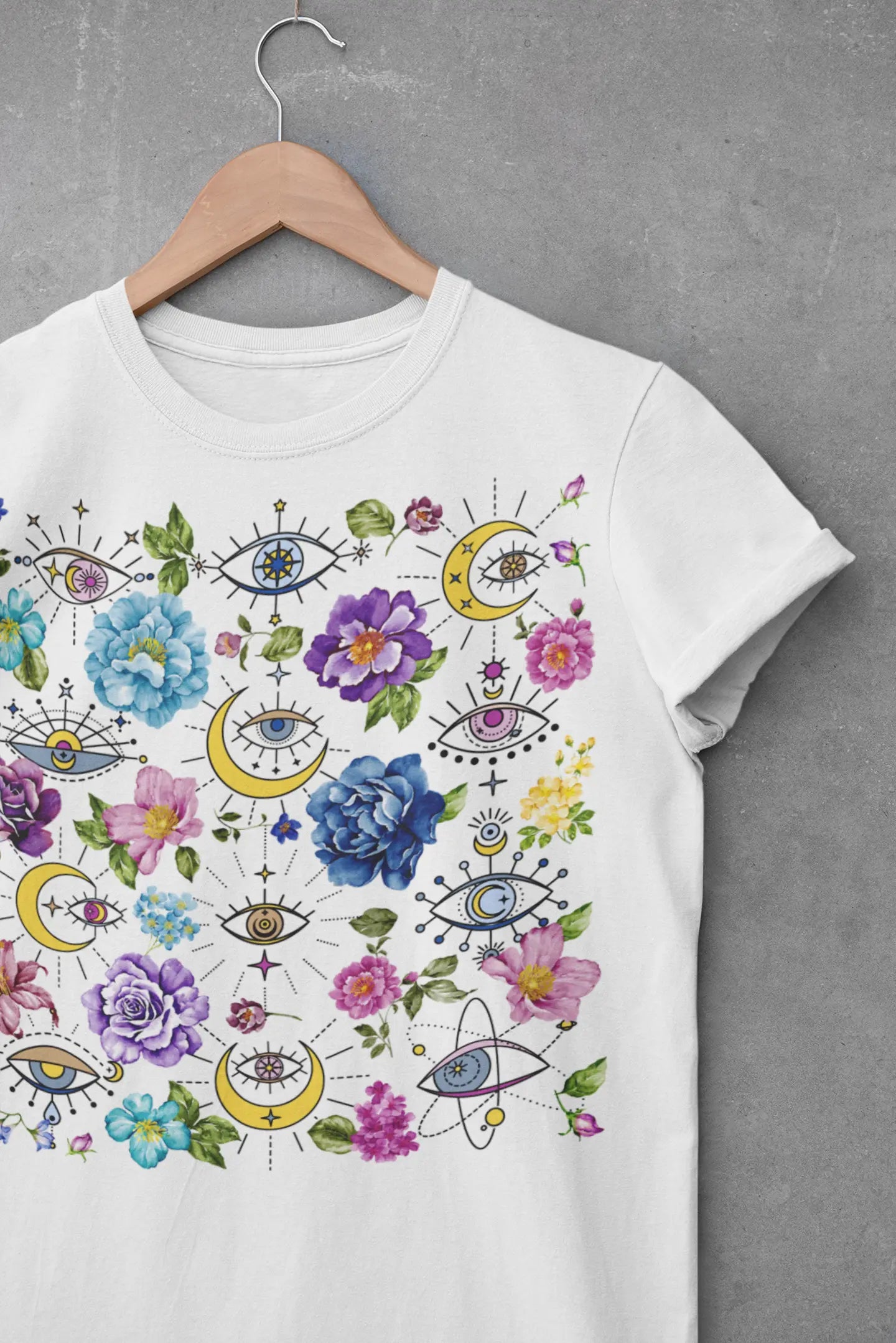 Moon Evil Eye Graphic Tee Shirt, Hoodie Sweatshirt