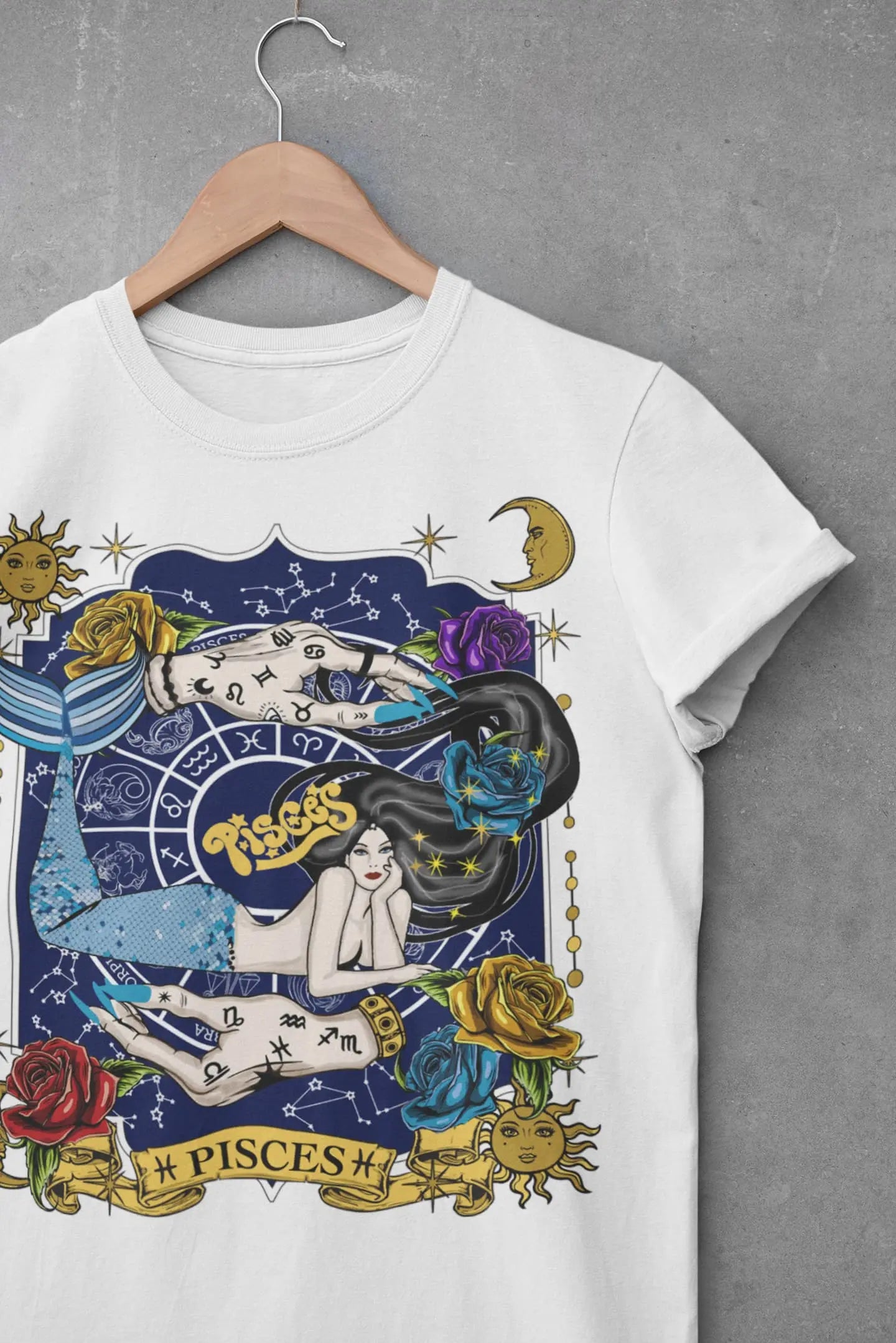 Pisces Zodiac Graphic Tee Shirt, Hoodie Sweatshirt
