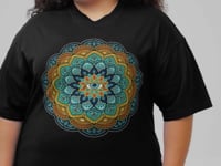 Eye Teal Mandala Graphic Tee Shirt, Hoodie Sweatshirt