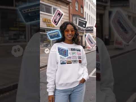 Retro Cassette Tape Graphic Tee Shirt, Hoodie Sweatshirt
