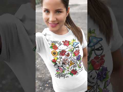 Cartoon Graffiti Graphic Tee Shirt, Hoodie Sweatshirt