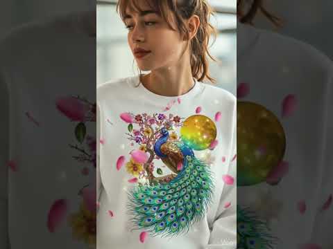 Peacock Cherry Blossom Graphic Tee Shirt, Hoodie Sweatshirt