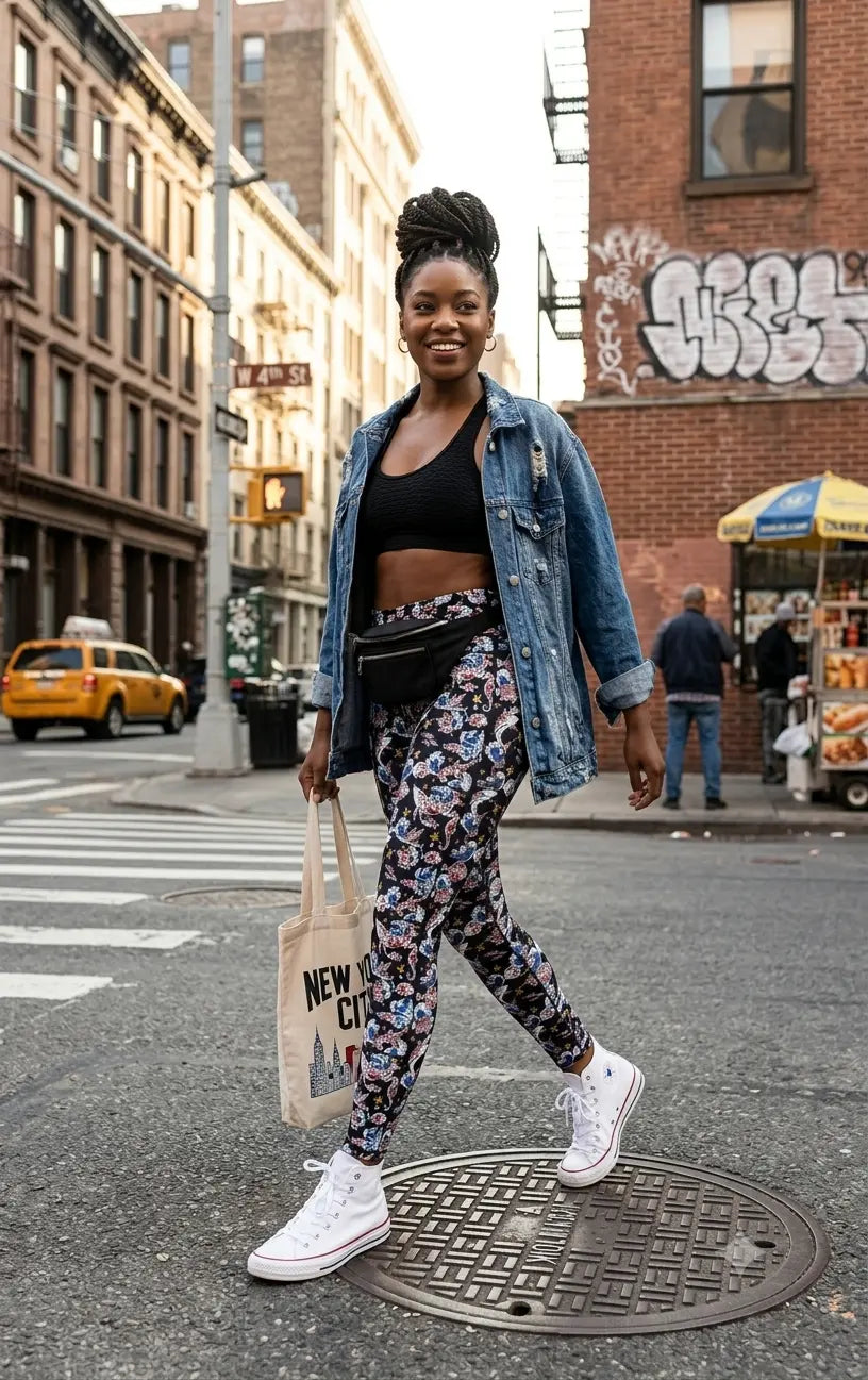 Crimson Sea Wildlife Leggings, Yoga Pants, Activewear for Women