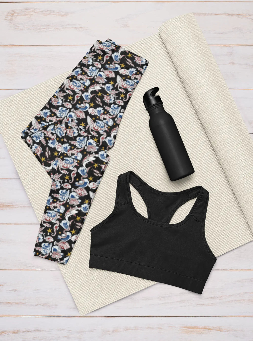Crimson Sea Wildlife Leggings, Yoga Pants, Activewear for Women