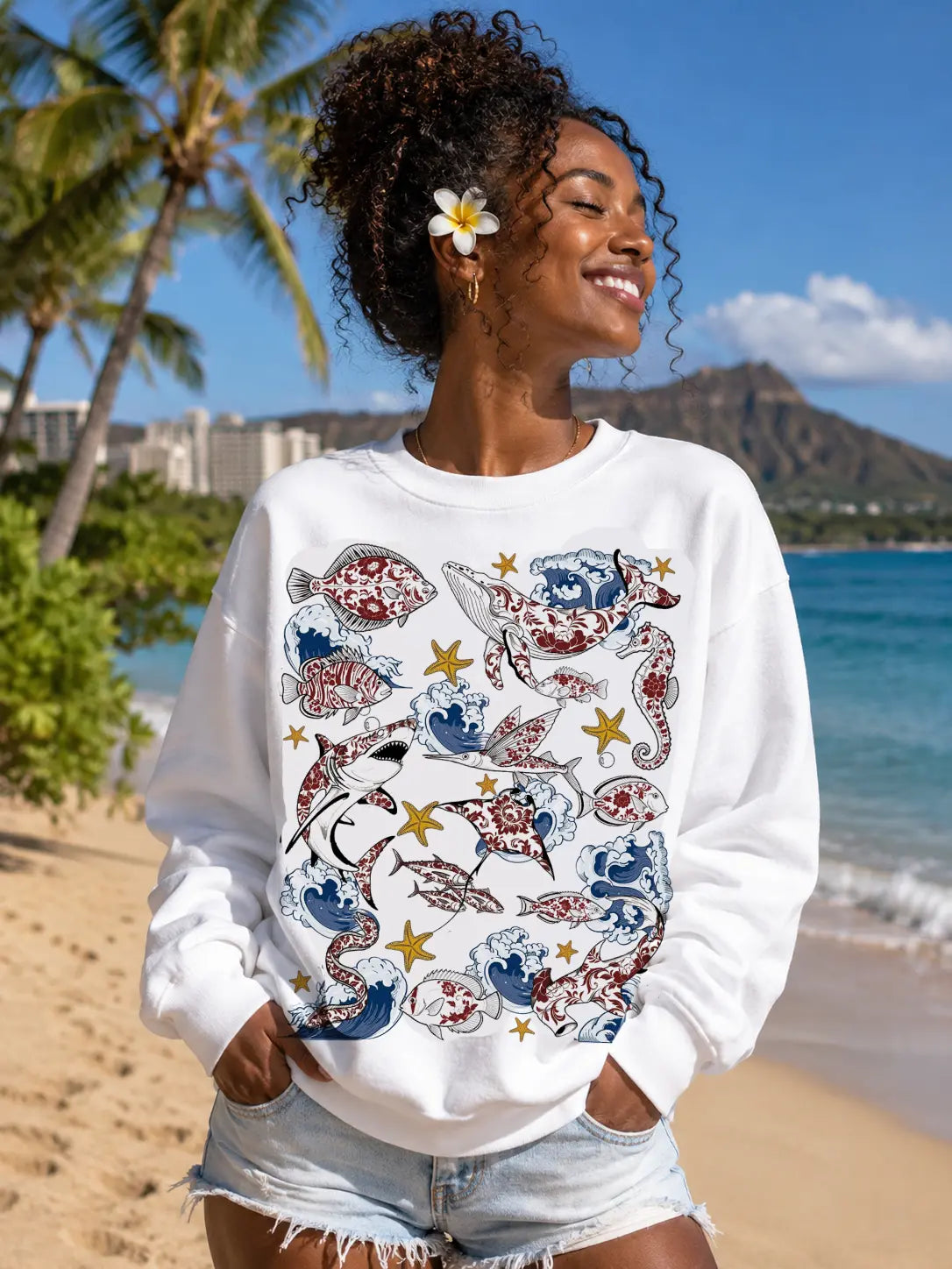 Crimson Sea Wildlife Graphic Tee shirt, Hoodie Sweatshirt