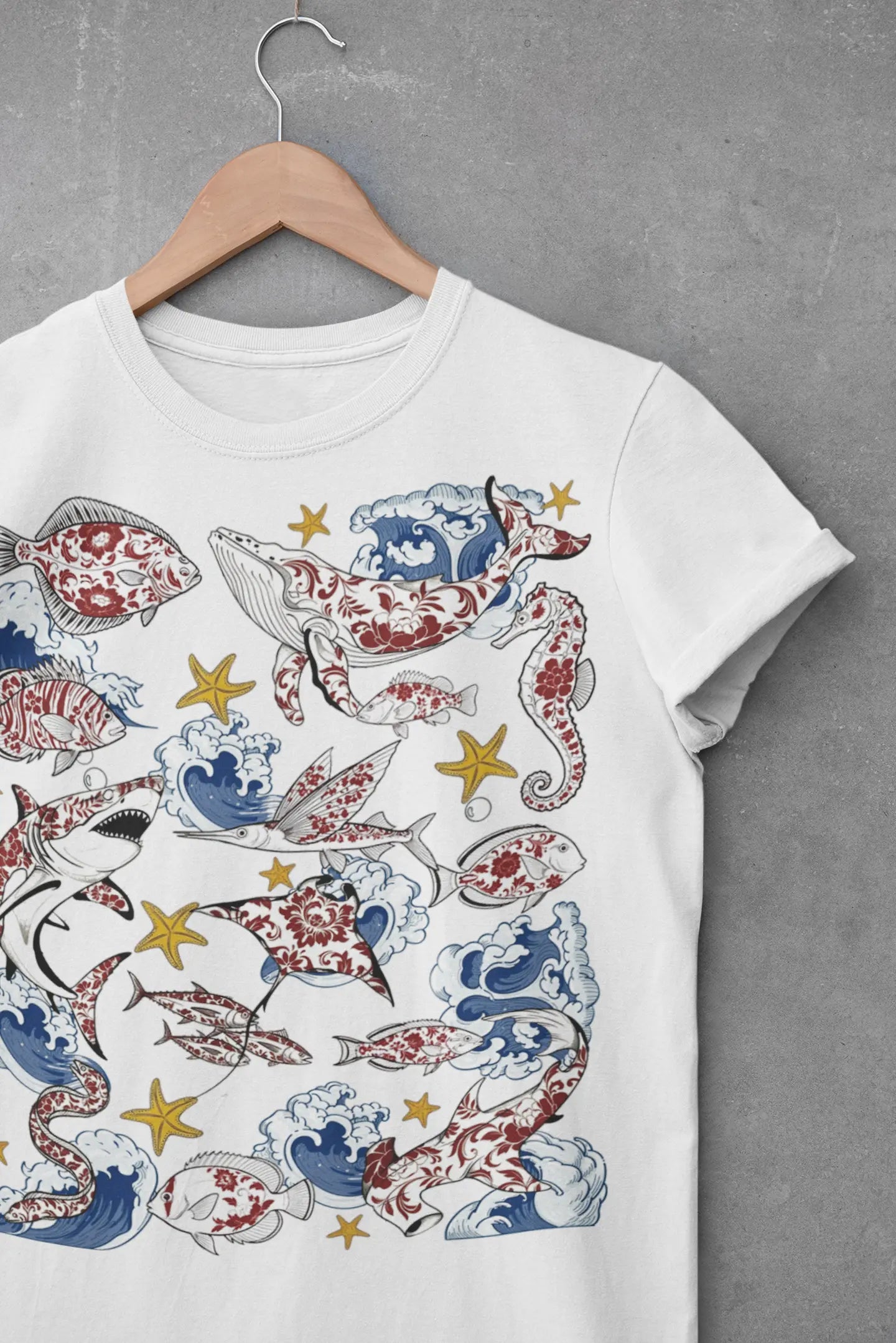 Crimson Sea Wildlife Graphic Tee shirt, Hoodie Sweatshirt