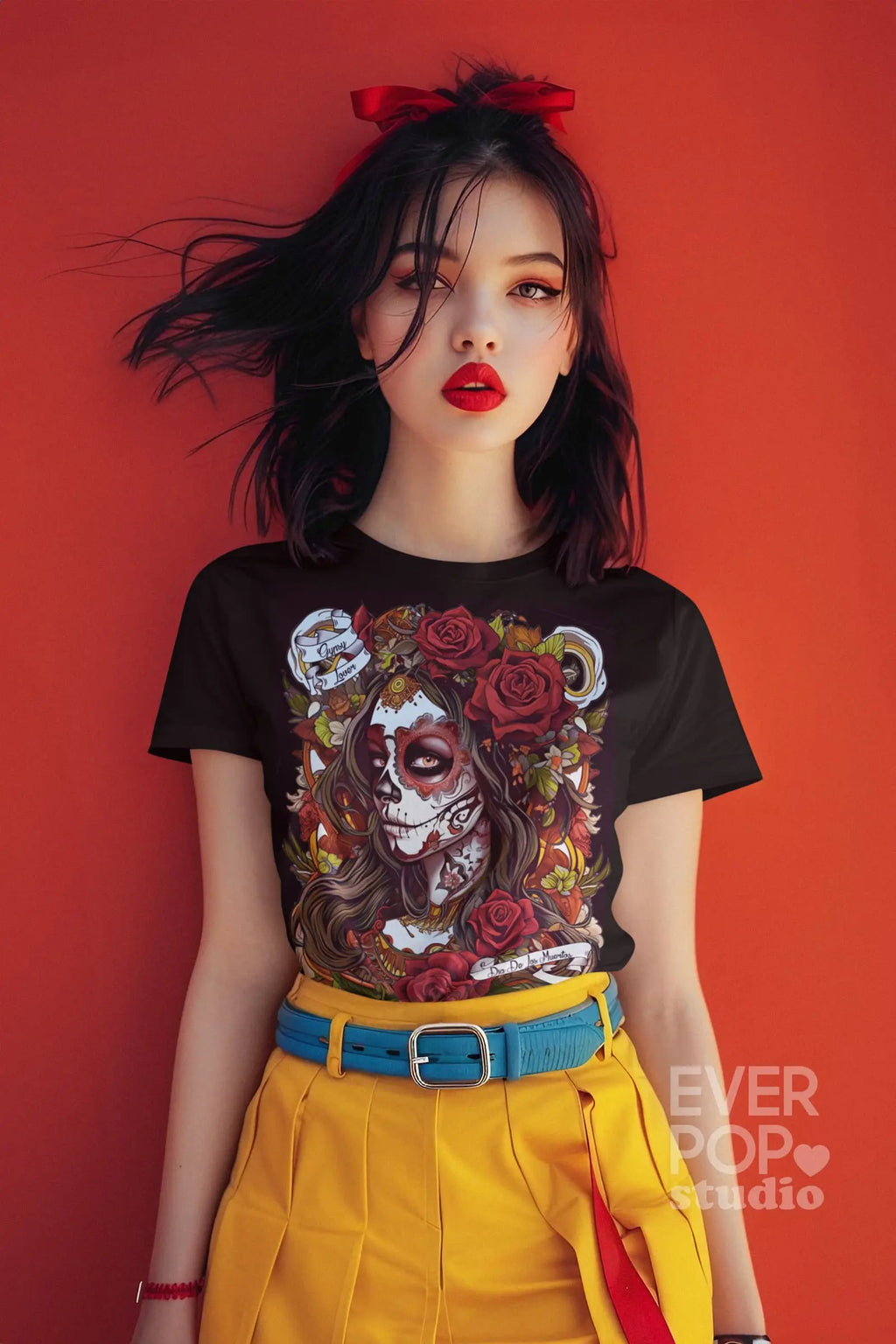 Sugar Skull Graphic Tee Shirt, Hoodie Sweatshirt