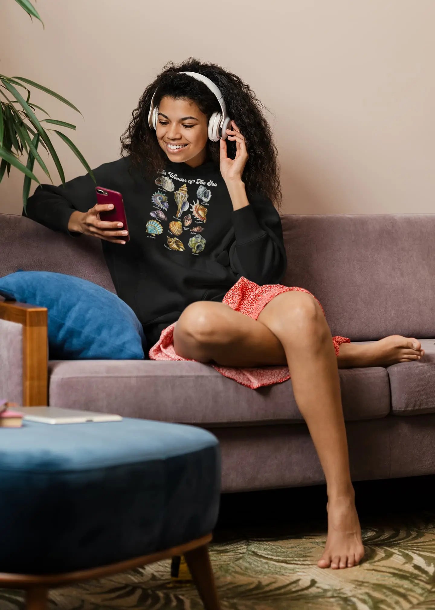 Seashell Graphic Tee Shirt, Hoodie Sweatshirt