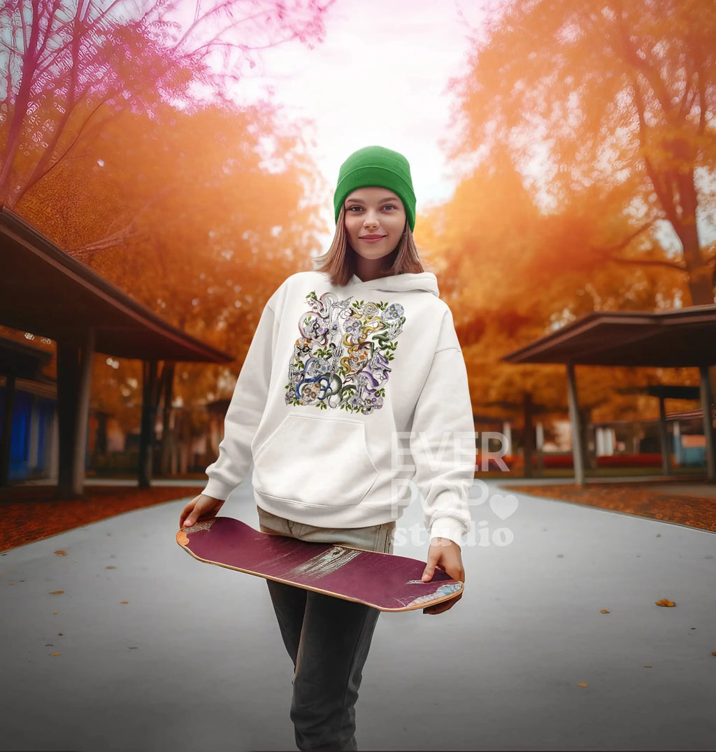 Sugar Skull Snake Graphic Tee Shirt, Hoodie Sweatshirt