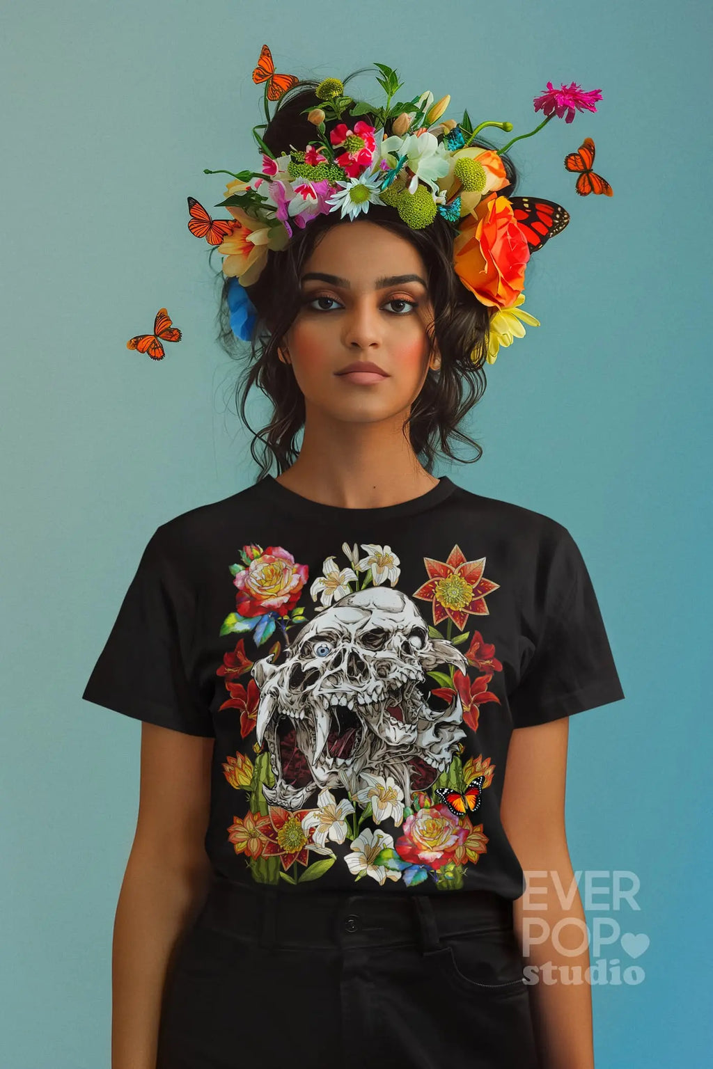 Gothic Skull Graphic Tee Shirt, Hoodie Sweatshirt