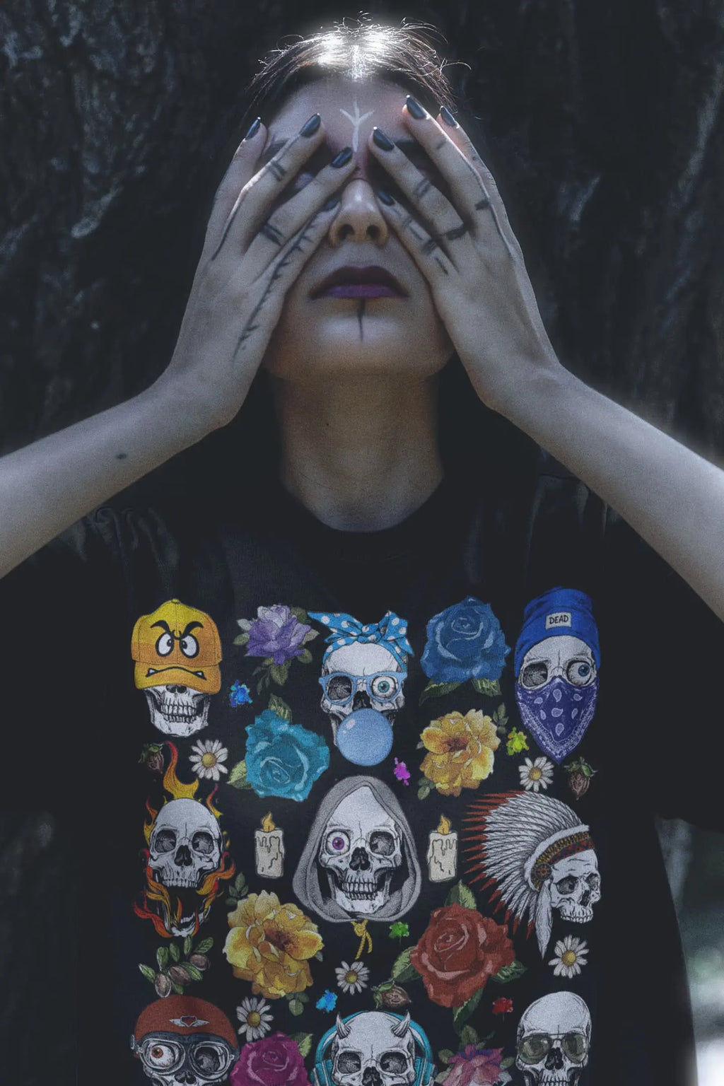 Cute Skull Rose Graphic Tee Shirt, Hoodie Sweatshirt