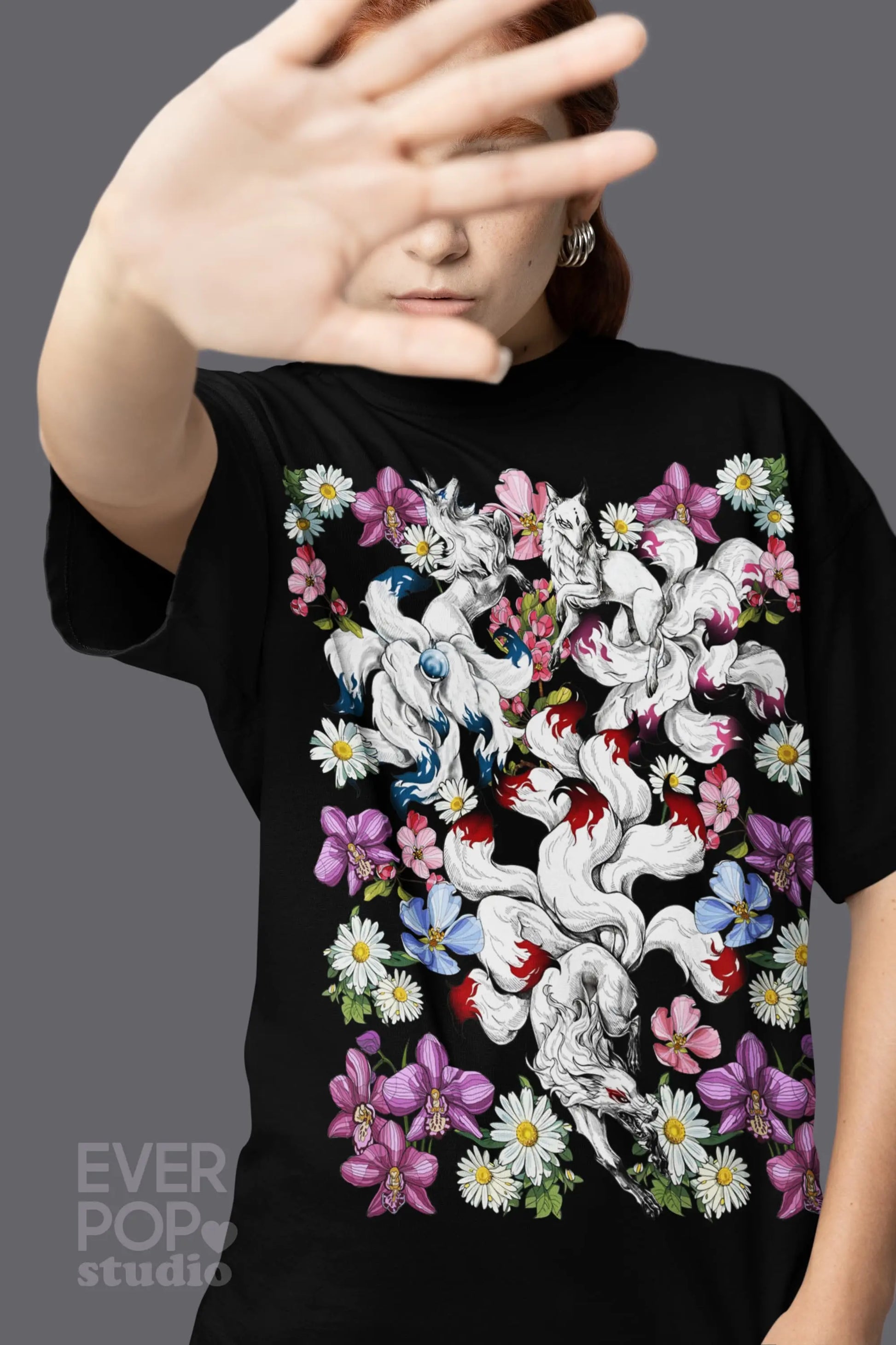 Nine Tailed Fox Graphic Tee Shirt, Hoodie Sweatshirt