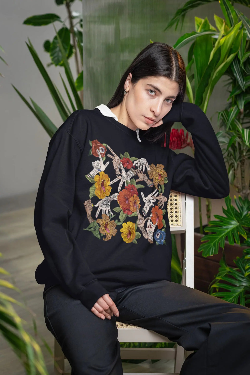 Lip Flower Tattoo Graphic Tee Shirt, Hoodie Sweatshirt